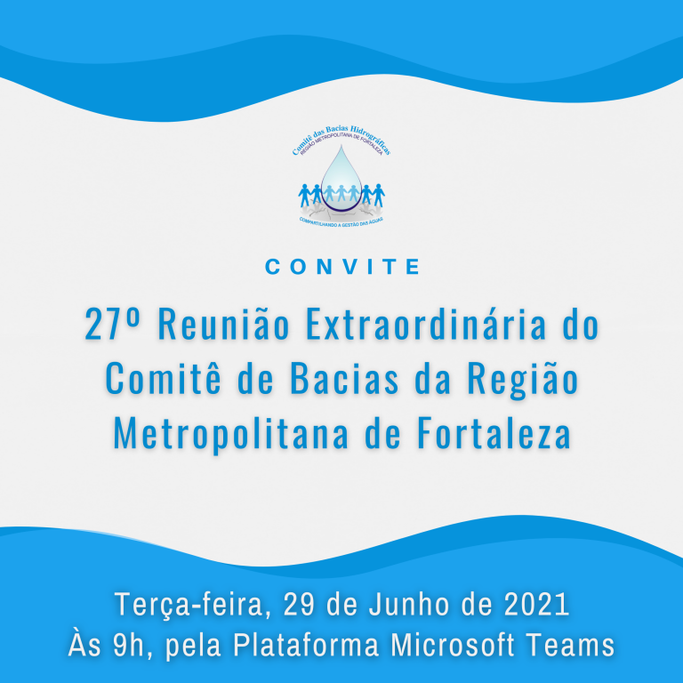 CBH RMF realizará sua 27º Reunião Extraordinária na próxima terça (29)